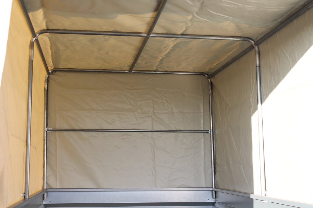 Hochplane grau Neptun Pkw Anhänger N7-202 ptw svw ptd Plane 202 x 114 cm