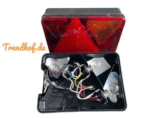 Rückleuchte inkl. Glas 6 Funktionen für Neptun PKW Anhänger komplett , rechts N7-202 SV
