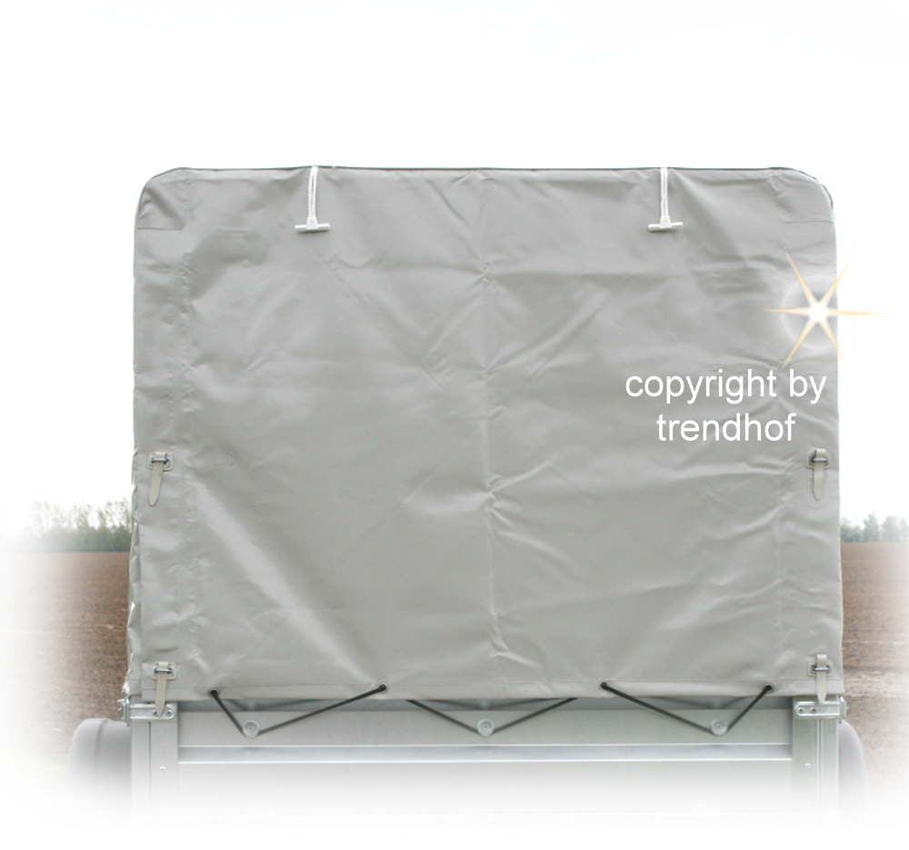 Hochplane grau Neptun Pkw Anhänger N7-202 ptw svw ptd Plane 202 x 114 cm